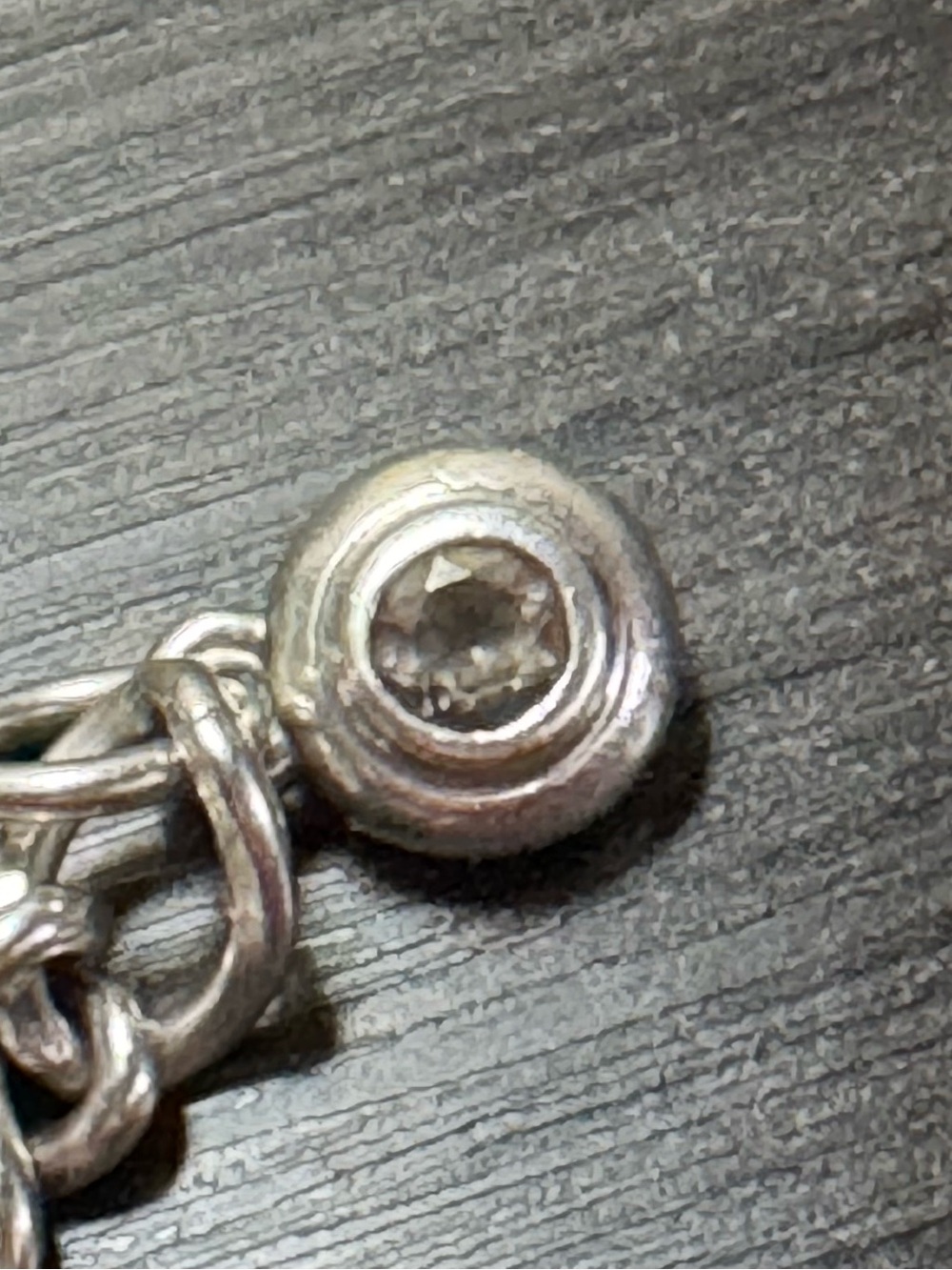 James Avery White Sapphire Remembrance Sterling Silver Charm April Retail $190